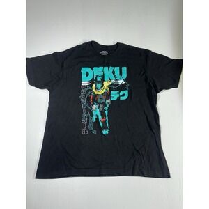 My Hero Academia Vigilante Deku Graphic Black Tshirt Streetwear 100% Cotton XL
